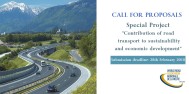Call for proposals open! Special project: "Road transport's contribution to sustainable economic development"