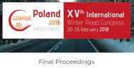 Find the final proceedings of the Gdansk 2018 International Winter Road Congress