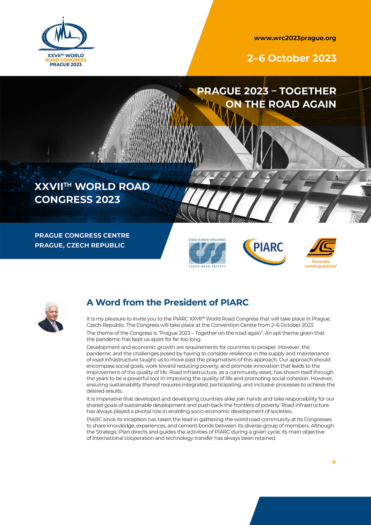 Brochure 1 of the XXVIIth World Road Congress