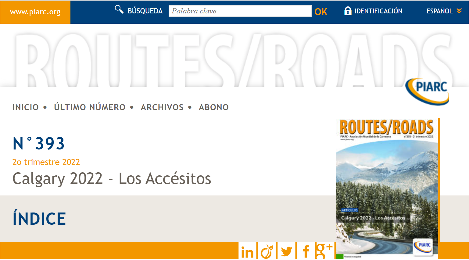 La revista Routes/Roads disponible en versión digital