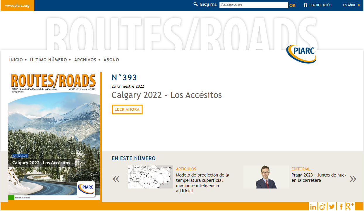 La revista Routes/Roads disponible en versión digital