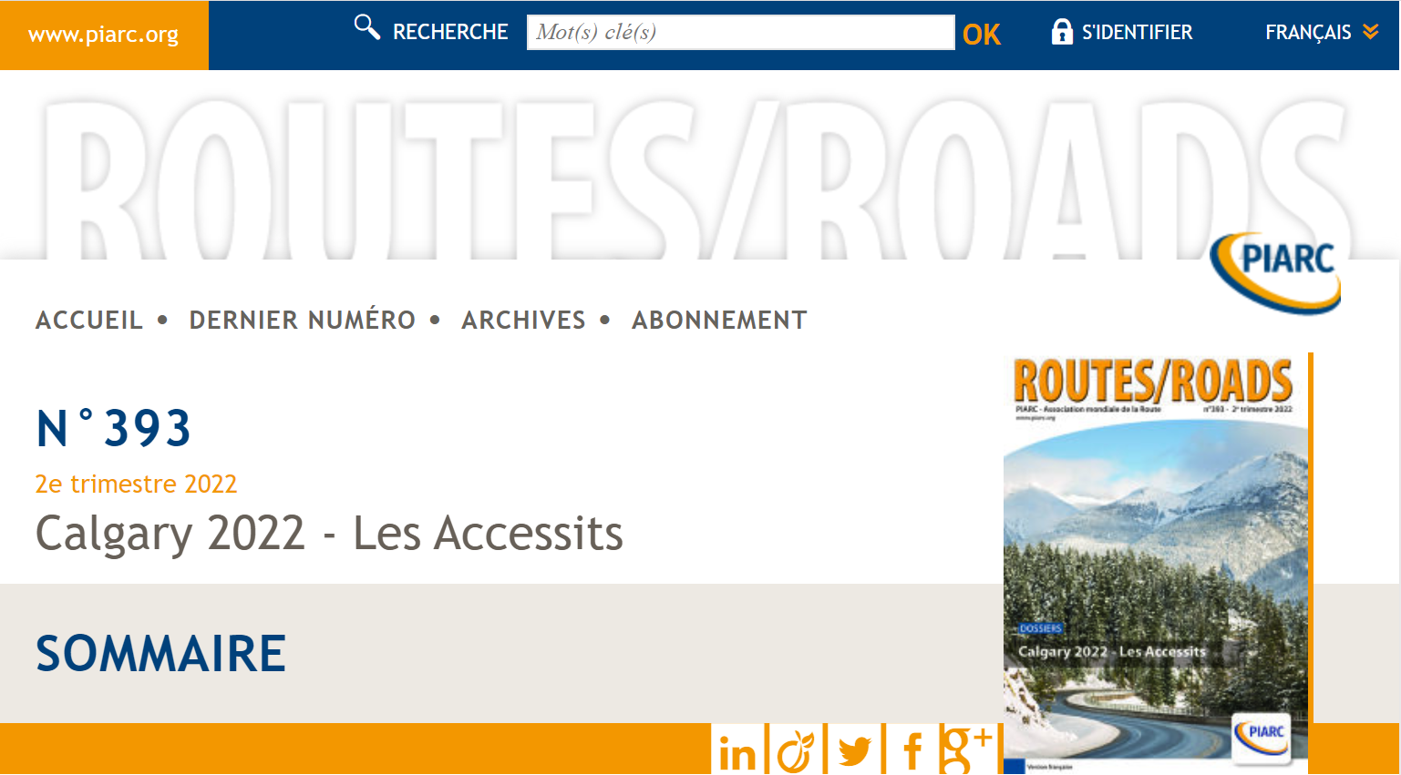 La revue Routes/Roads est disponible en version numérique.
