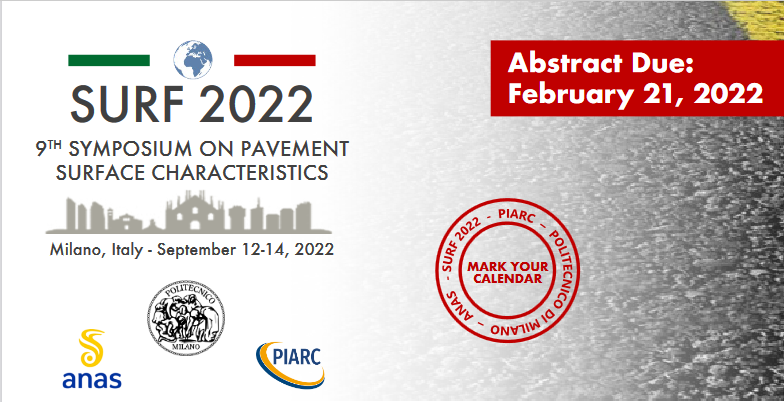 The call for abstracts for the 9th Symposium on
Pavement Surface Characteristics is now open!