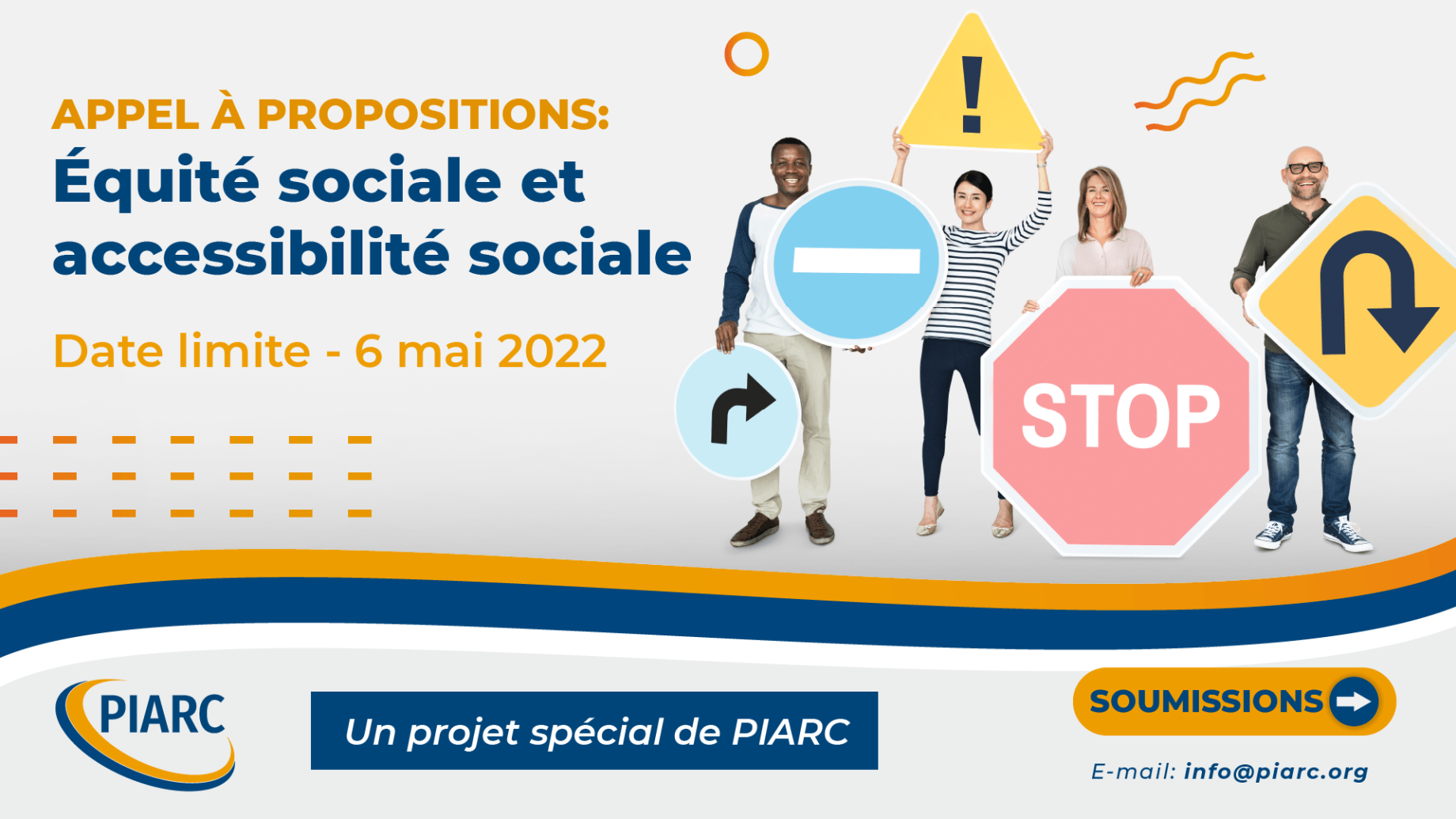 Nouvel appel à propositions pour le projet spécial de PIARC "Équité sociale et accessibilité sociale" !