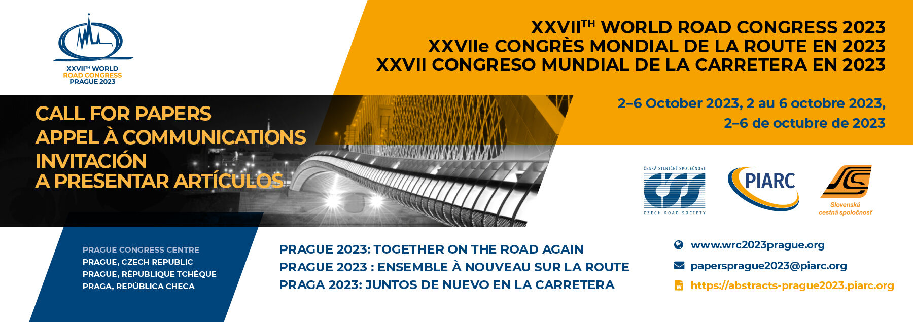 XXVII World Road Congress - Prague 2023 - Call for papers open