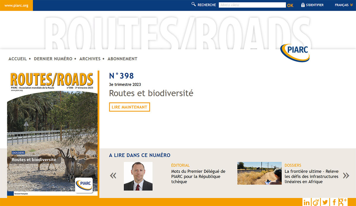 La revue Routes/Roads est disponible en version numérique.