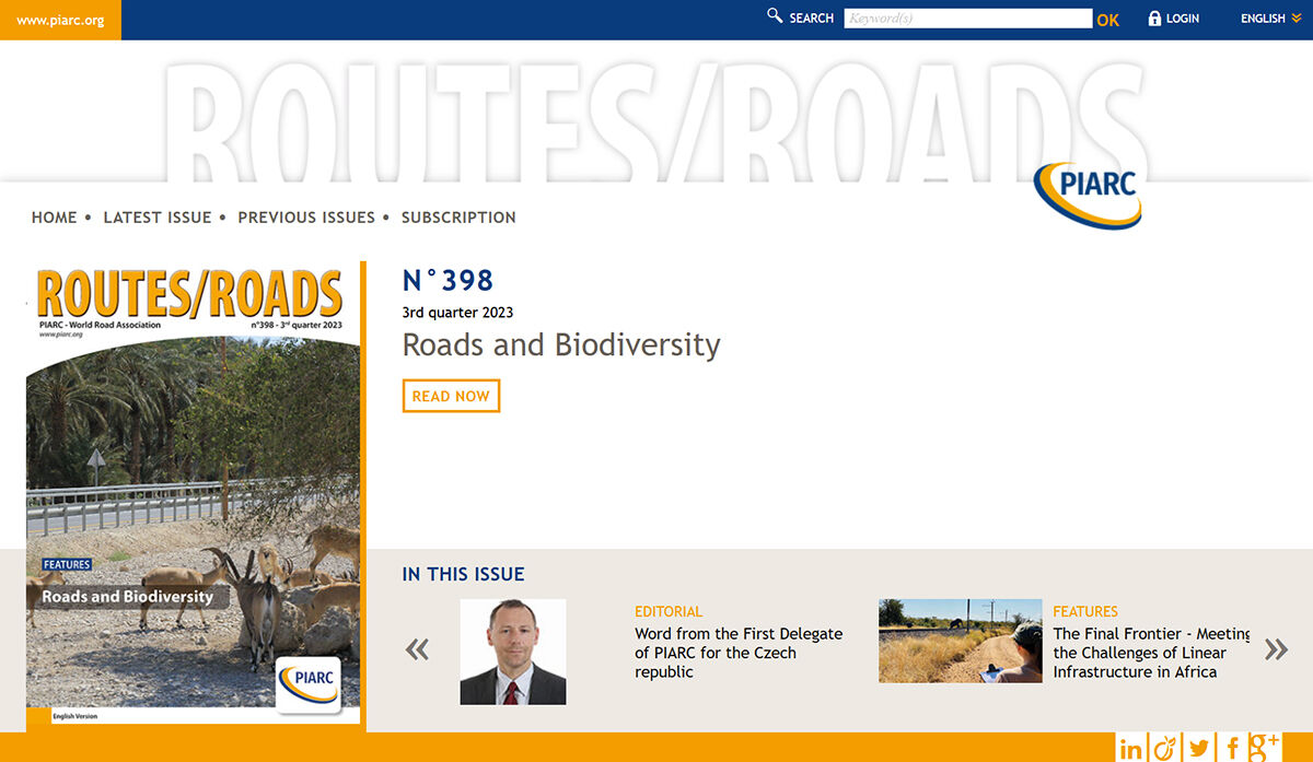 Routes/Roads magazines are available in digital format