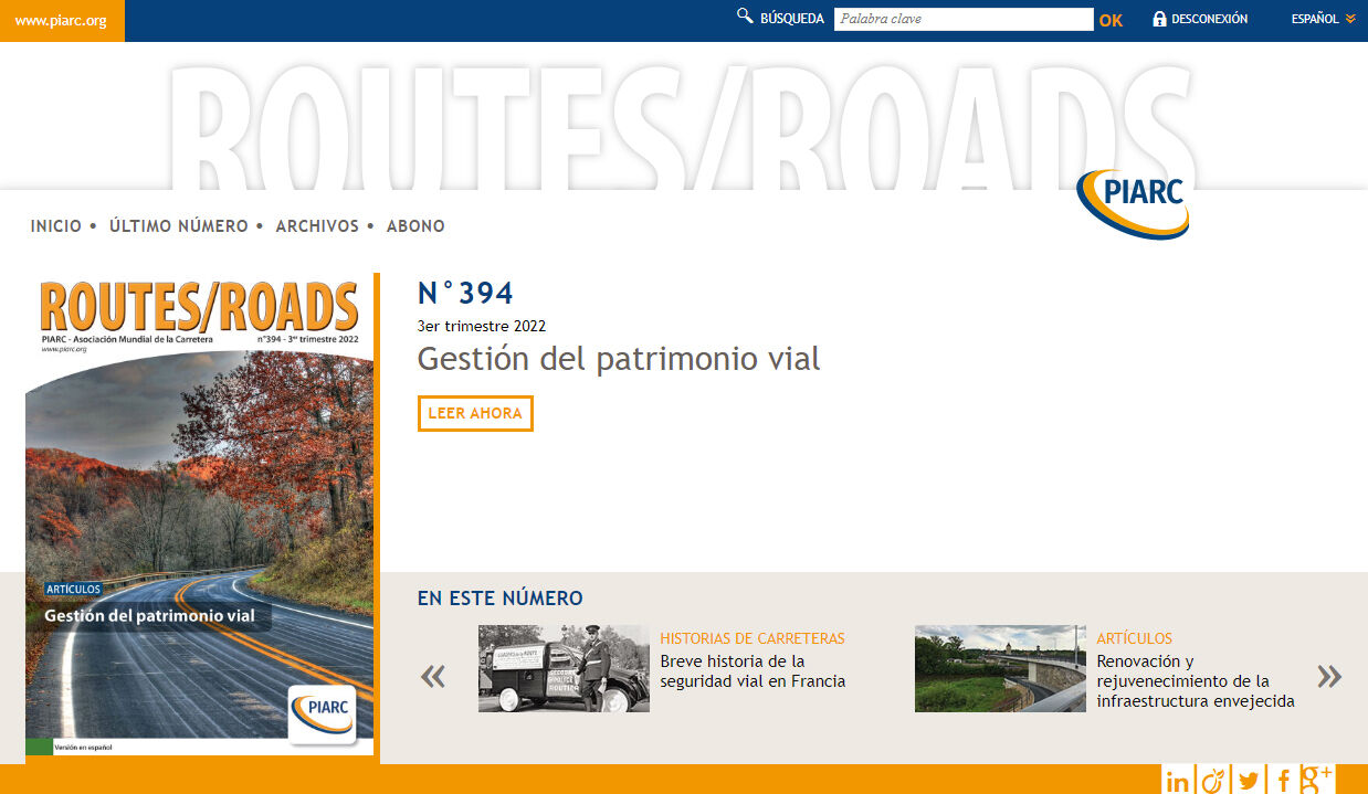 La revista Routes/Roads disponible en versión digital