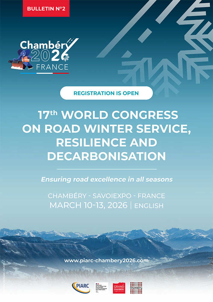 Bulletin 2 of the 17th World Congress on Road Winter Service, Resilience and Decarbonisation - Chambery (France), March 2026