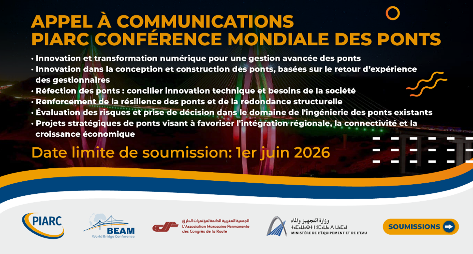 Appel à communications : PIARC Conférence mondiale des ponts « Gérer les ponts au service de la société » est ouvert !