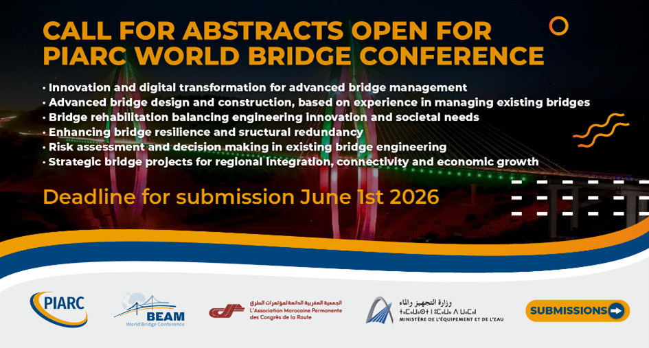 Call for Abstracts: PIARC World Bridge Conference "Managing Bridges for Society" is open!