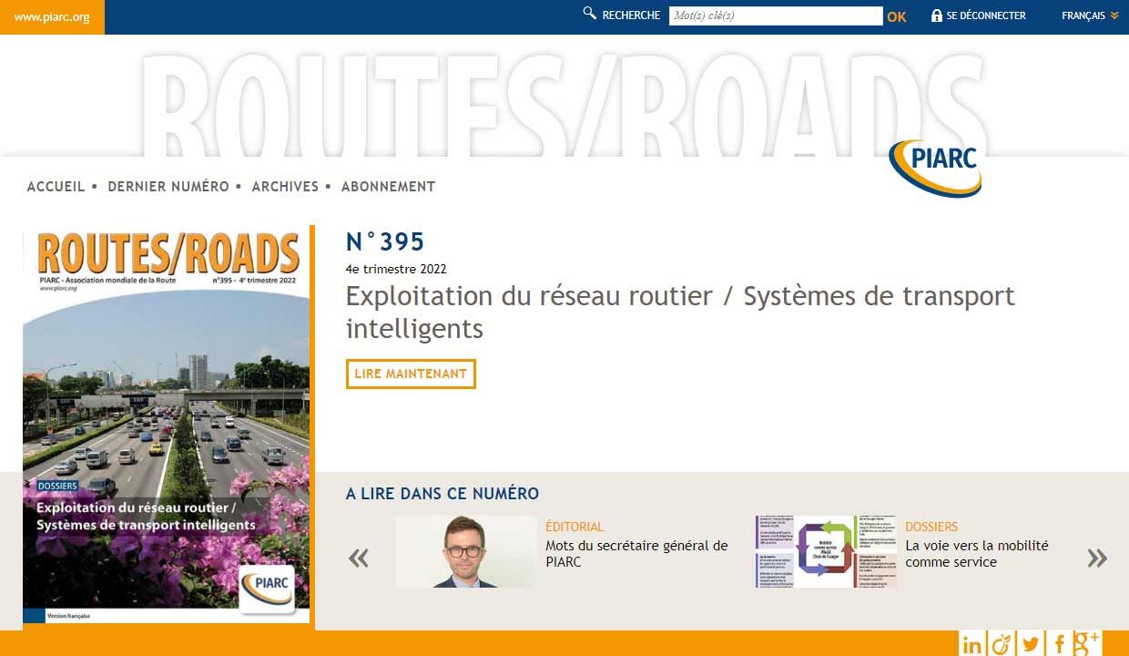 La revue Routes/Roads est disponible en version numérique.