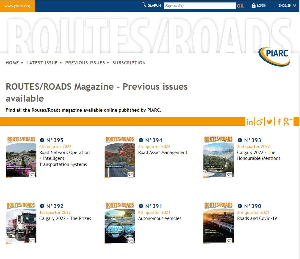 Routes/Roads magazines are available in digital format