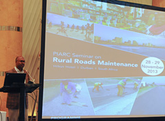 Seminario Internacional Conservación de Carreteras Rurales - Durban 2013 - Asociación Mundial de la Carretera