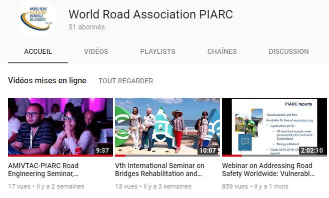 PIARC&nbsp;YouTube channel