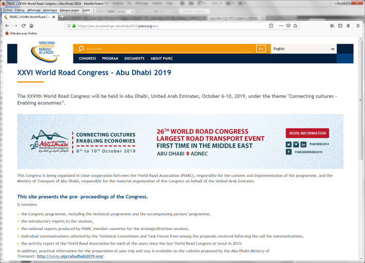Proceedings of Abu Dhabi Congress 2019 in free access!