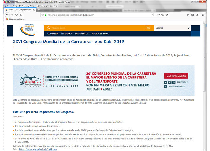 Actas del Congreso de Abu Dhabi 2019 están disponibles en línea