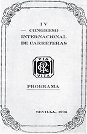 Congreso Mundial de la Carreteras - Sevilla 1923 - Asociación Mundial de la Carretera