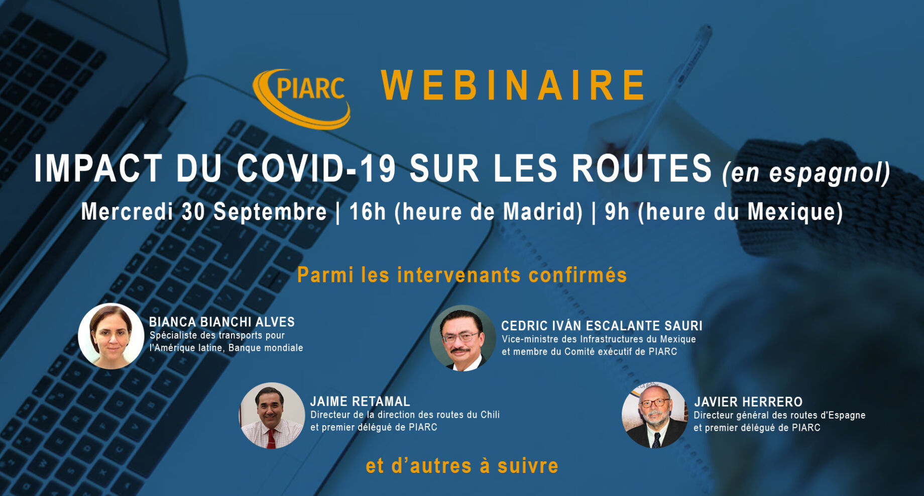 Apprenez-en plus sur l'impact du Covid-19 sur les routes lors de notre prochain webinaire en espagnol !