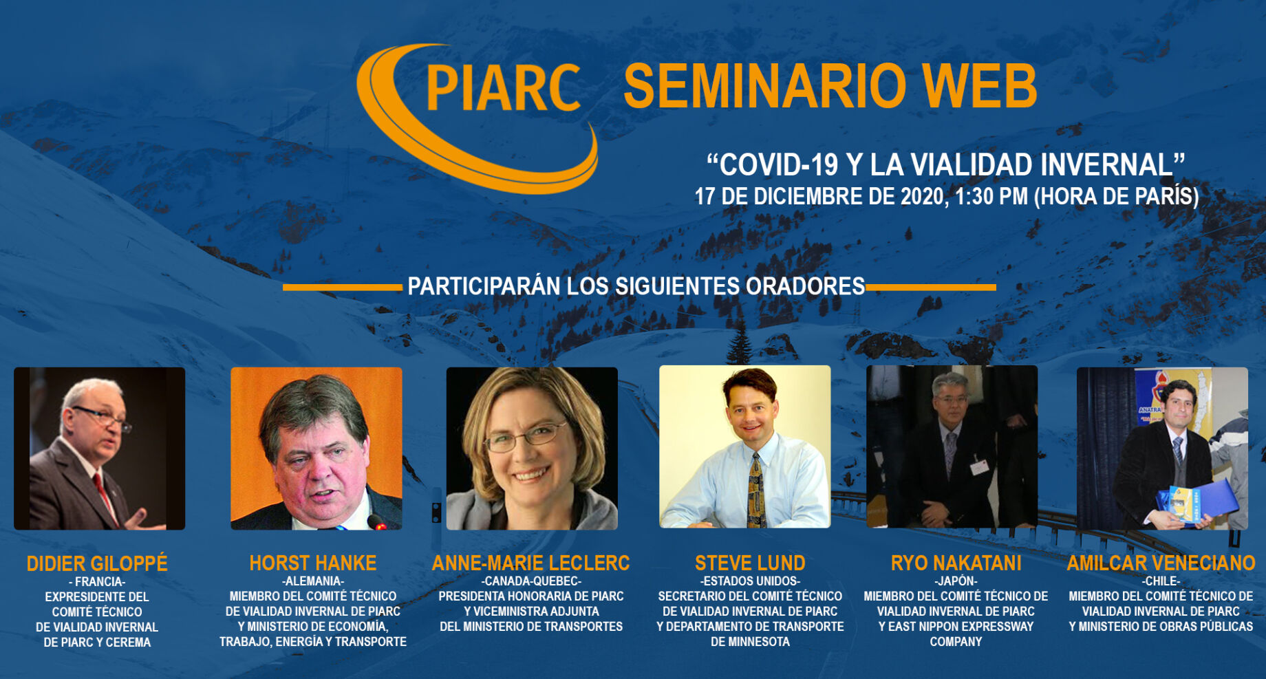 "COVID-19 y la vialidad invernal": ¡Participe en el próximo seminario web de PIARC y descubra más!