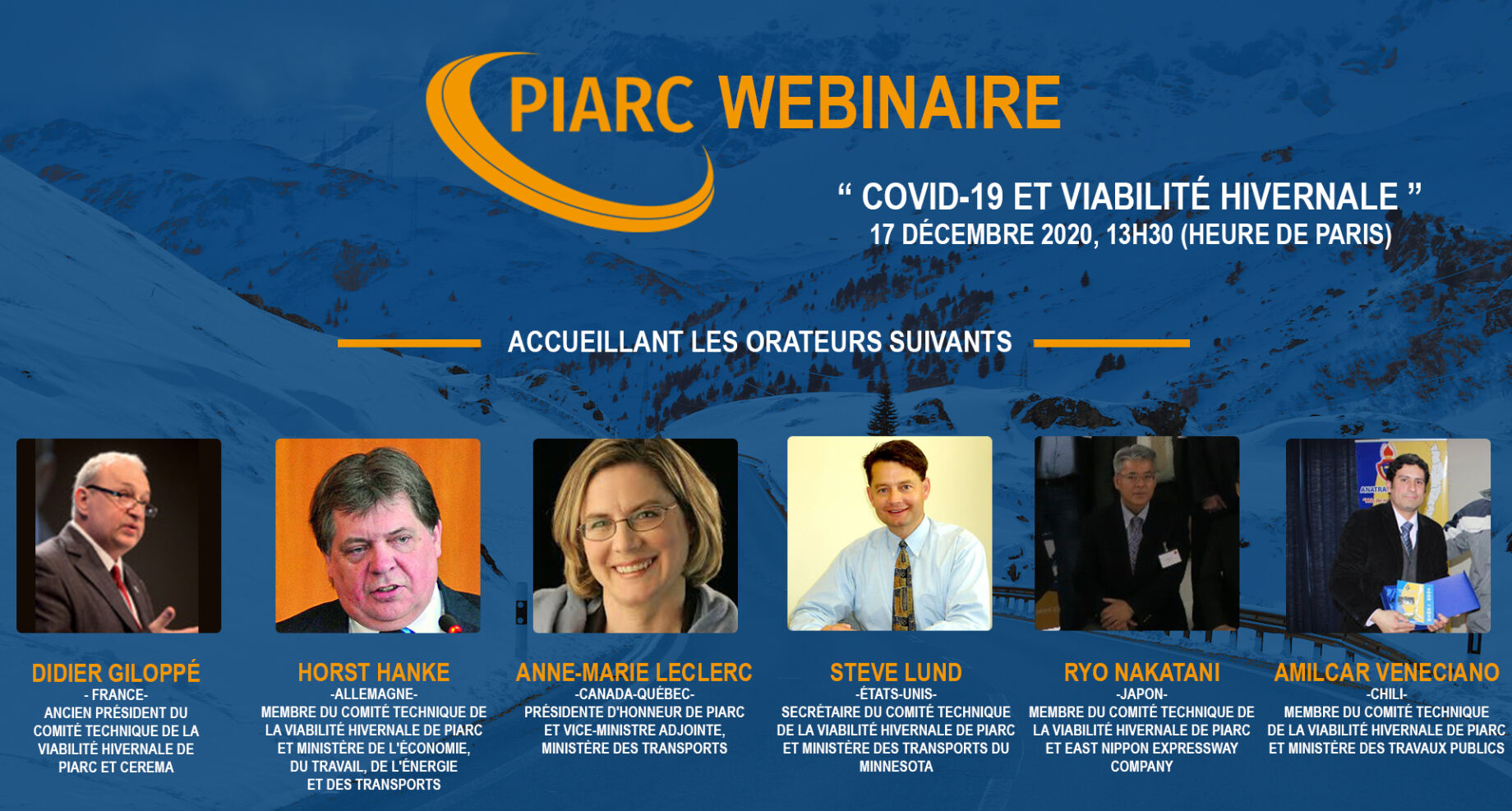 "COVID-19 et viabilité hivernale" : Participez au prochain webinaire de PIARC (en anglais) et découvrez en plus !