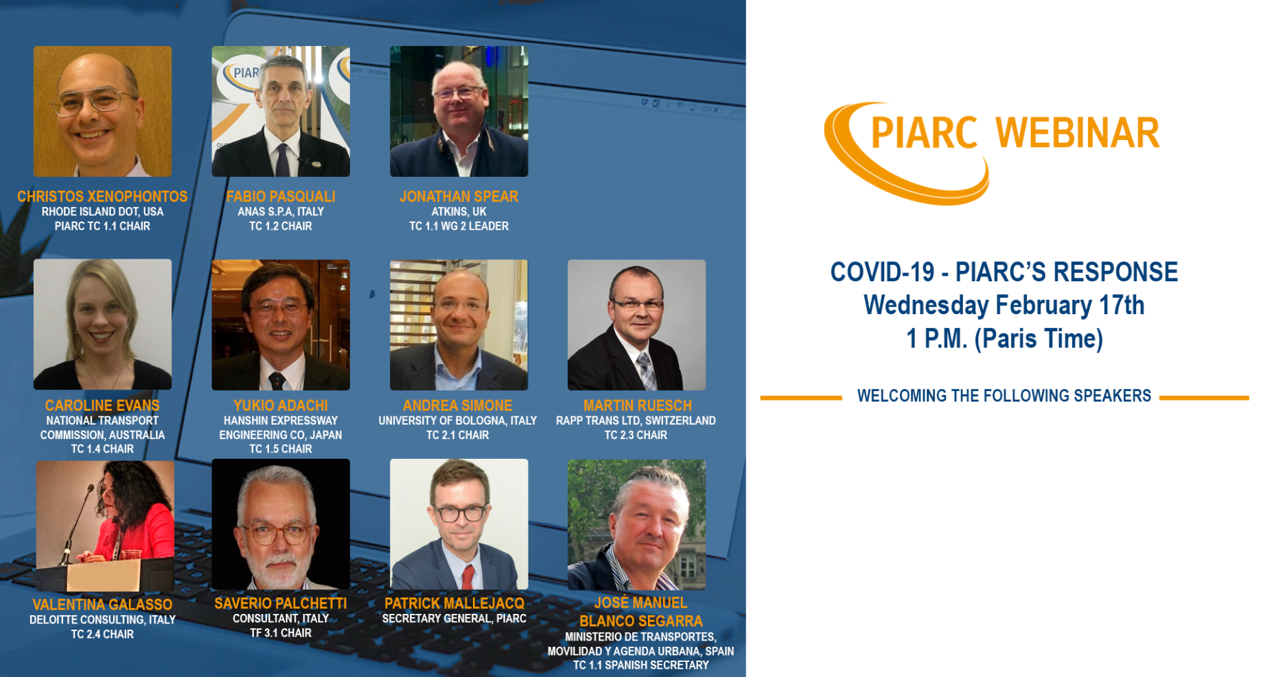Join PIARC’s next webinar and discover its COVID-19 Technical Report!