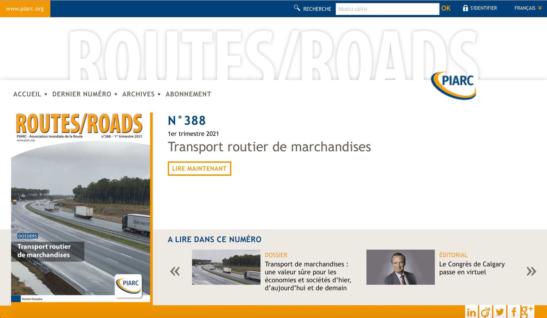 La revue Routes/Roads est disponible en version numérique.