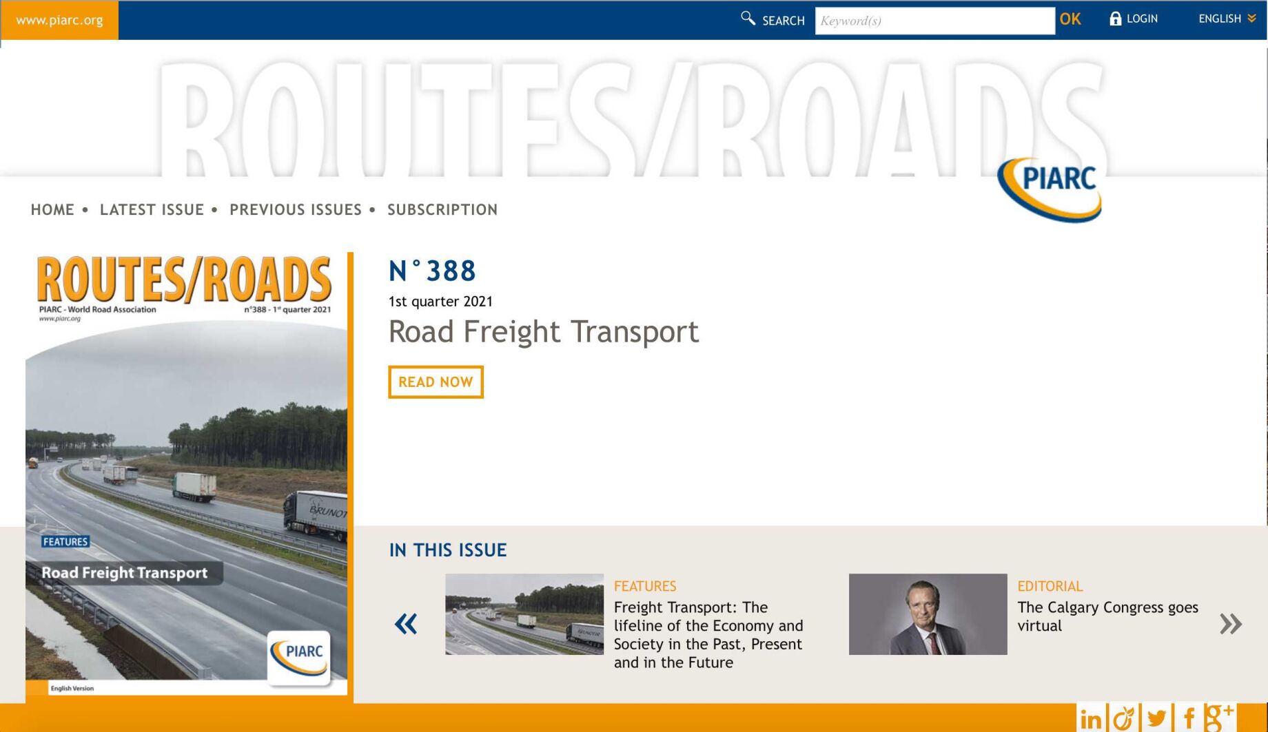 Routes/Roads magazines are available in digital format