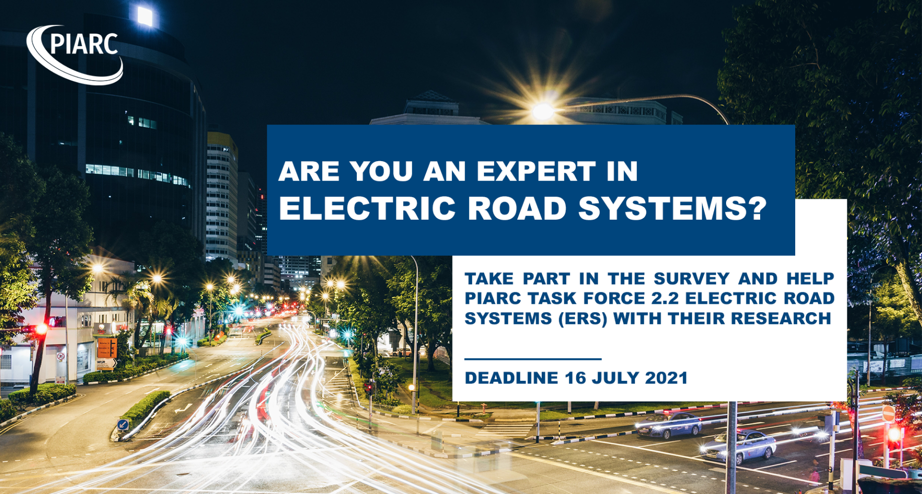 Share your knowledge on Electric road Systems and help PIARC's Task Force 2.2 through this short survey
