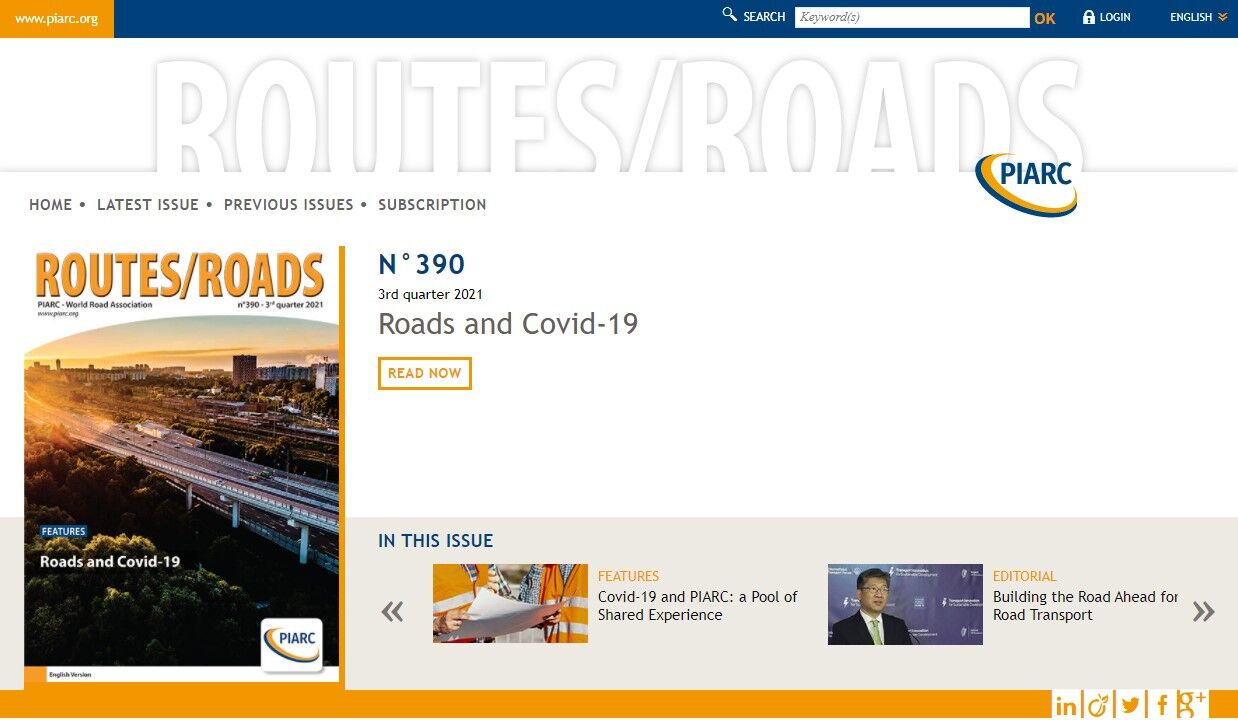 Routes/Roads magazines are available in digital format