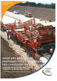 Le Guide des meilleures pratiques pour l'entretien des chaussées en béton de l'AIPCR disponible en turc